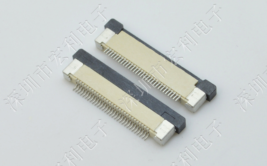 FFC/忘忧草视频大全 软排线插座 0.5mm间距-45P 下接拉锁 45Pin 抽屉式