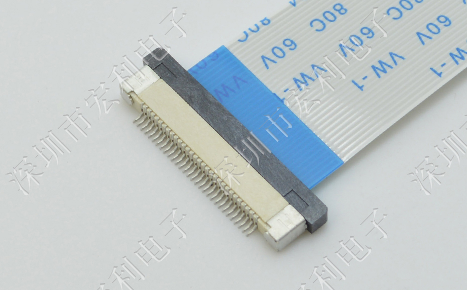 FFC/忘忧草视频大全 软排线插座 0.5mm间距-45P 下接拉锁 45Pin 抽屉式