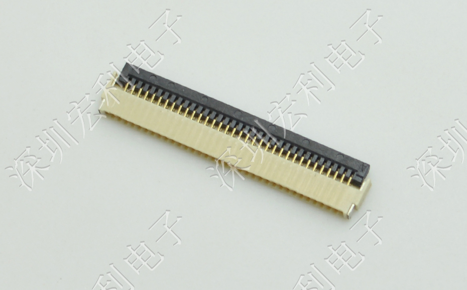 忘忧草视频大全 软排线扁平电缆插座 间距0.5mm 40P H1.0后锁式卧贴片