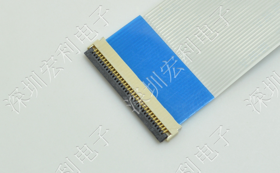 忘忧草视频大全 软排线扁平电缆插座 间距0.5mm 40P H1.0后锁式卧贴片