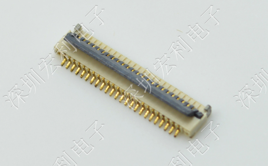 忘忧草视频大全 间距0.5mm 高H1.0 24P下接翻盖 SMT耐高温贴片连接器