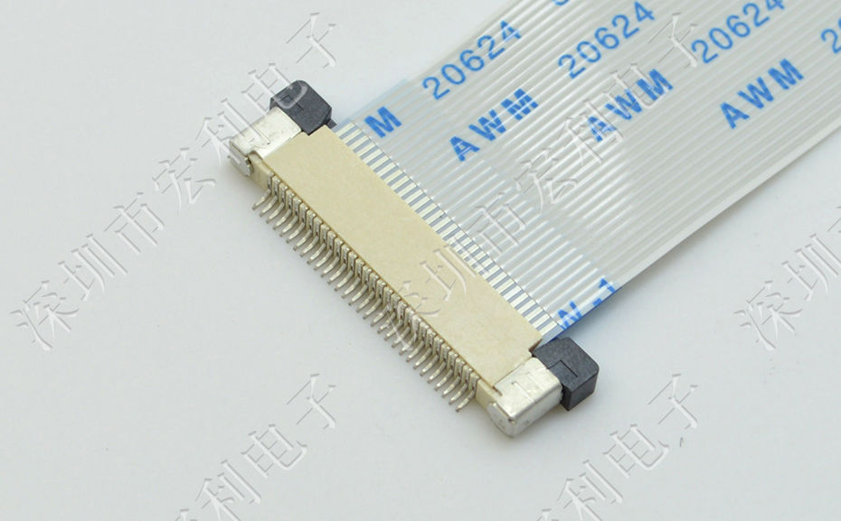 FFC/忘忧草视频大全 45p 45pin 0.5mm间距 FPC座 抽屉式上接 排线插座